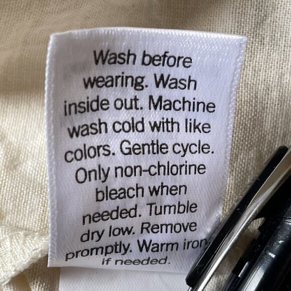 Floral Bell Short Sleeve Trim 1/2 Button Up Ivory Top Ruffle Neck Women’s L - Picture 10 of 10